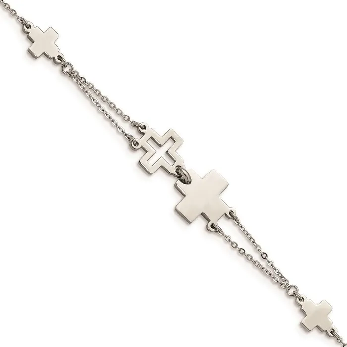 Chisel Bracelets Stainless Steel Cross Bracelet