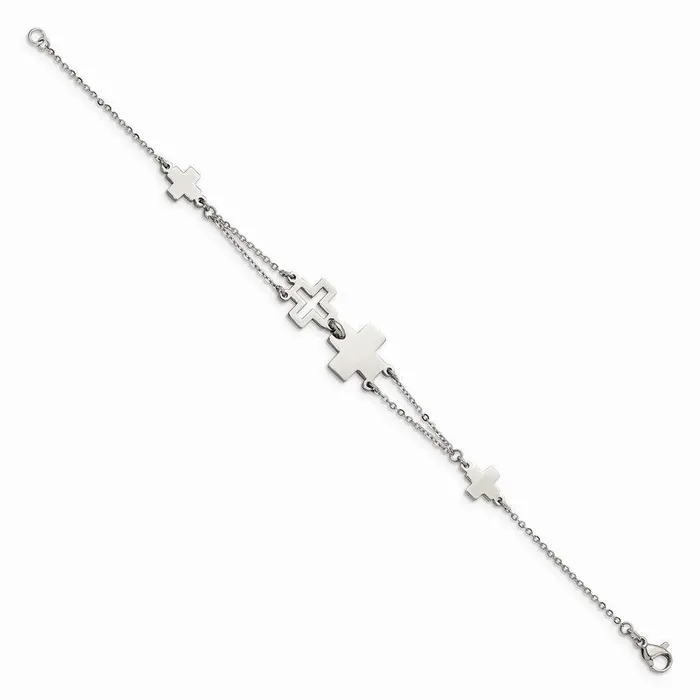 Chisel Bracelets Stainless Steel Cross Bracelet