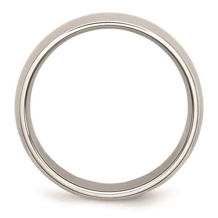 Chisel Rings Stainless Steel 6mm Polished Band
