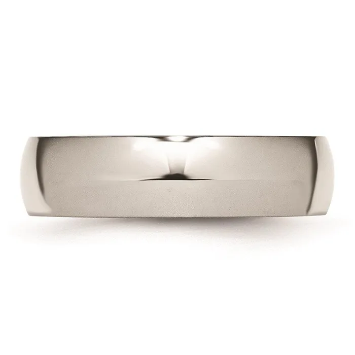 Chisel Rings Stainless Steel 6mm Polished Band
