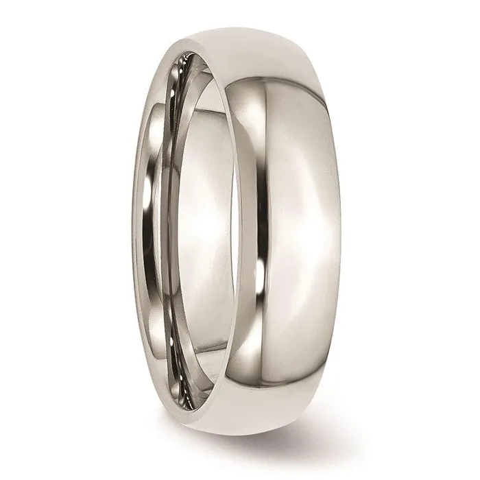 Chisel Rings Stainless Steel 6mm Polished Band