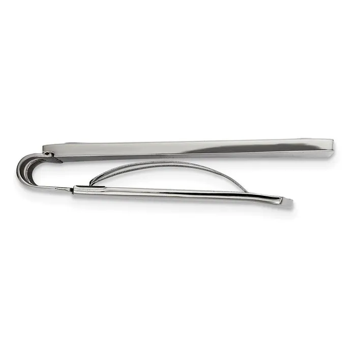 Chisel Stainless Steel Polished with Blue Carbon Fiber Inlay Money Clip Bracelets