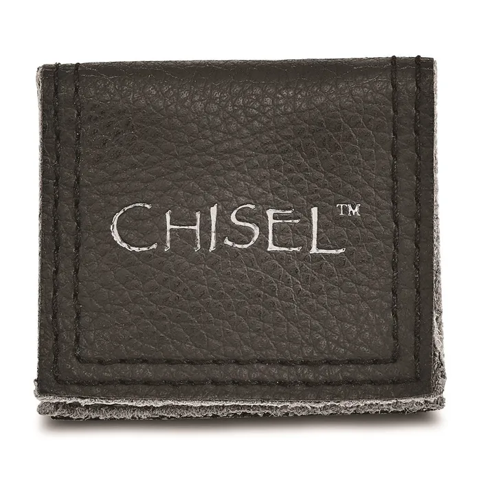 Chisel Titanium Black Rubber Ridged Edge 7mm Brushed Band TB277 Rings