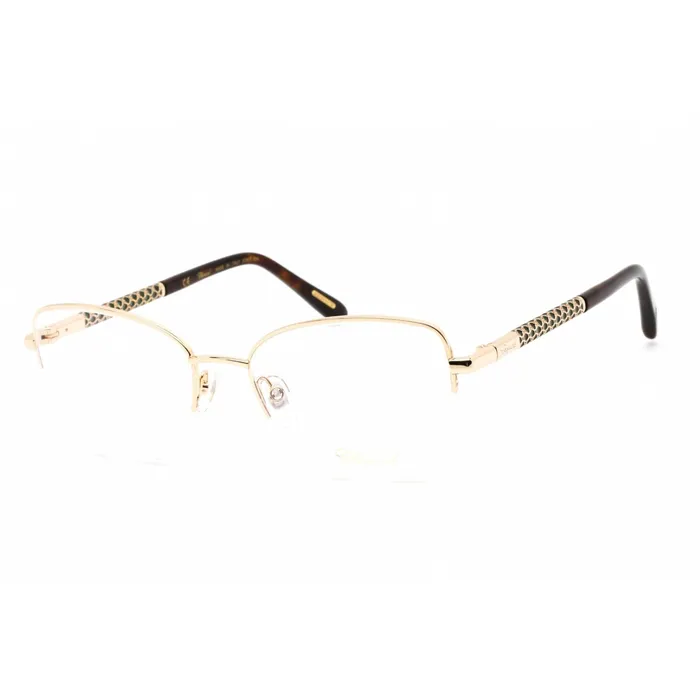 Chopard Earrings Chopard Womens Eyeglasses Shiny Rose Gold Metal Cat Eye Shape Frame VCHF46 300K