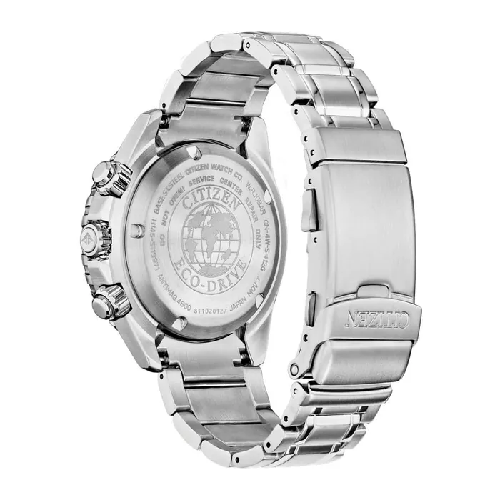 Citizen Bracelets Citizen Mens Chronograph Watch Professional Diver Blue Dial Bracelet CA071058L