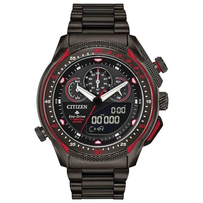 Citizen Bracelets Citizen Mens Eco Drive Watch Promaster SST Black Steel Bracelet JW013751E