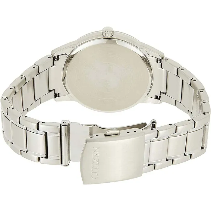Citizen Bracelets Citizen Mens Watch EcoDrive Black Dial Stainless Steel Bracelet AW123158E