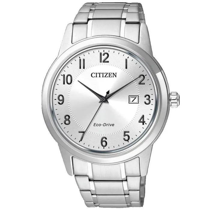 Citizen Citizen Mens Watch EcoDrive White Dial Stainless Steel Bracelet AW123158B Bracelets