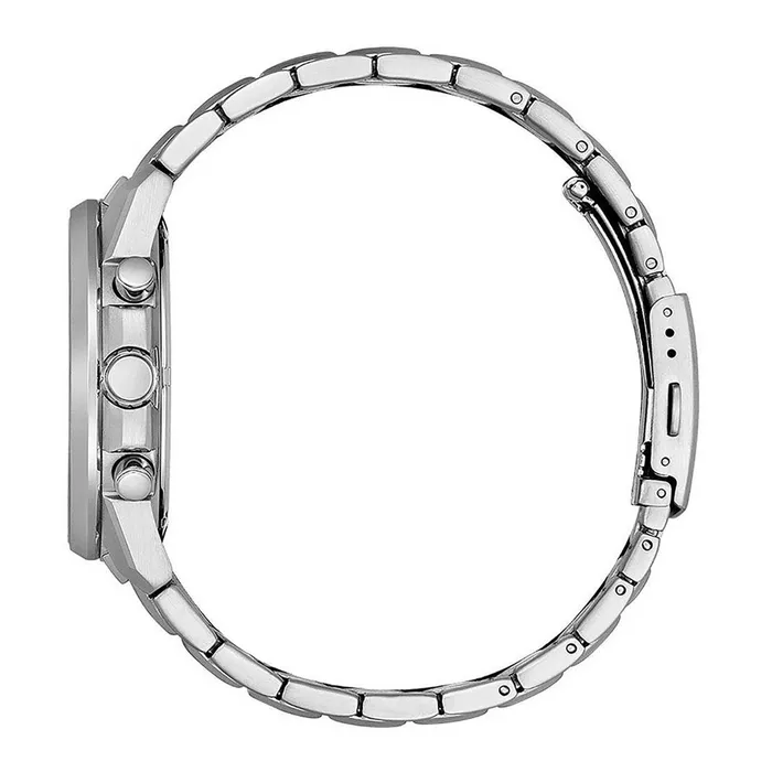 Citizen Mens Watch Core Chrono Black Dial Stainless Steel Bracelet AT119087E Citizen Bracelets