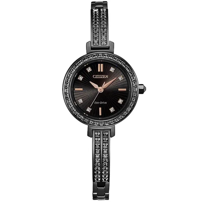 Citizen Womens Watch Silhouette Crystal Black Dial Bracelet EM086558E Citizen Bracelets