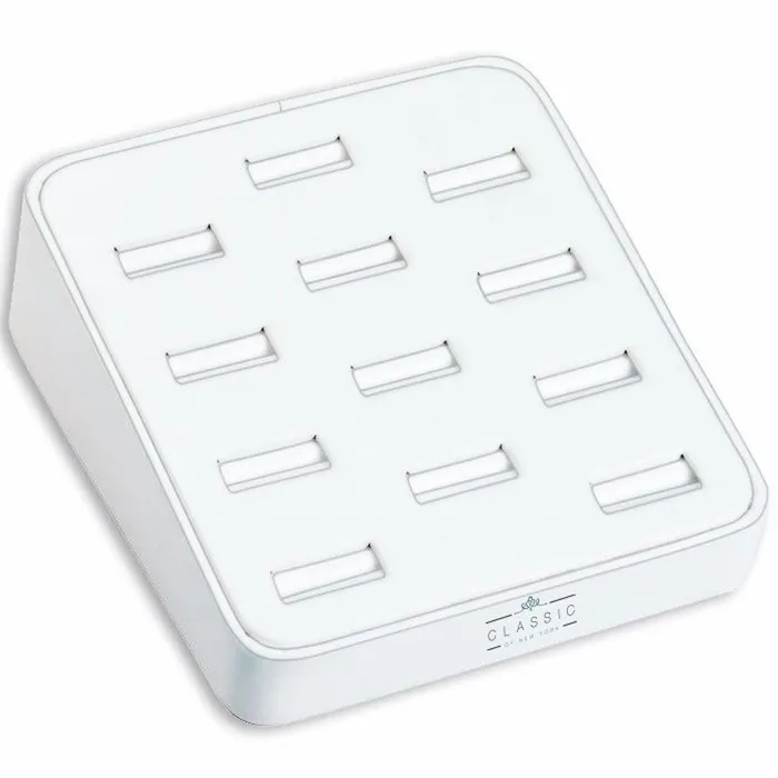 Classic Display for Ring White Leatherette Material 12 Slots DSP002 Classic Rings