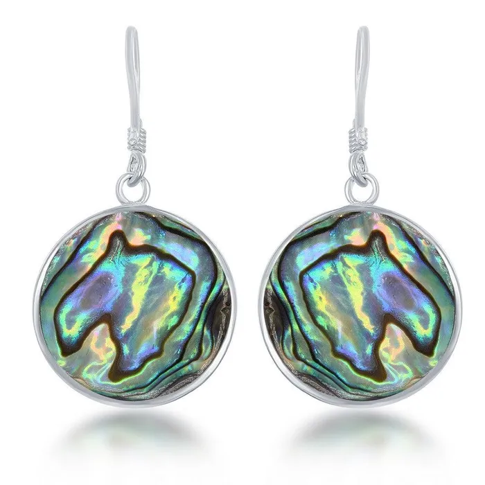 Classic Earrings Sterling Silver Abalone with Tree of Life Earrings