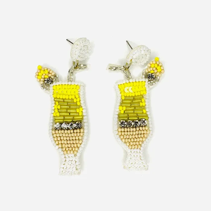 Cloie NY Earrings Beaded Earring Lemon Drop