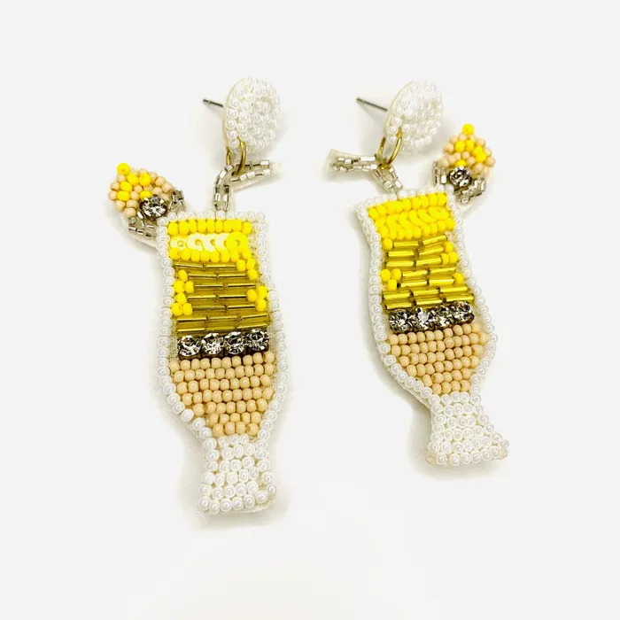 Cloie NY Earrings Beaded Earring Lemon Drop