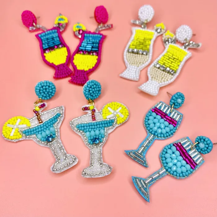 Cloie NY Earrings Beaded Earring Lemon Drop
