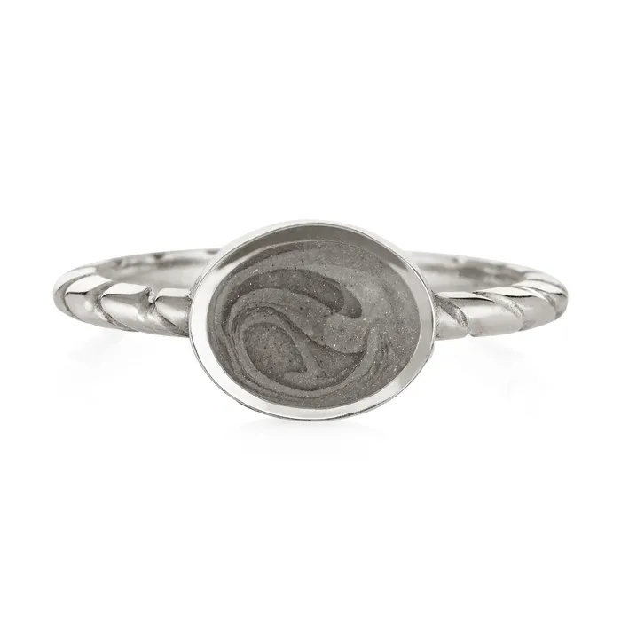 closebymejewelry Cable Band Cremation Ring in Sterling Silver Rings