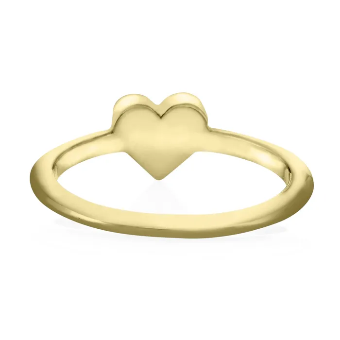closebymejewelry Dainty Heart Cremation Ring in 14K Yellow Gold Rings