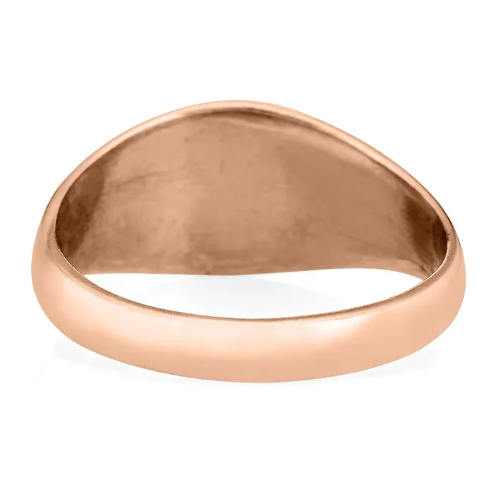 closebymejewelry Lateral Oval Signet Cremation Ring in 14K Rose Gold Rings