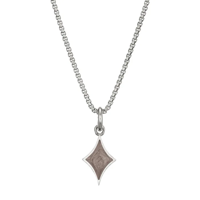 closebymejewelry Necklaces Small Diamond Cremation Necklace in Sterling Silver