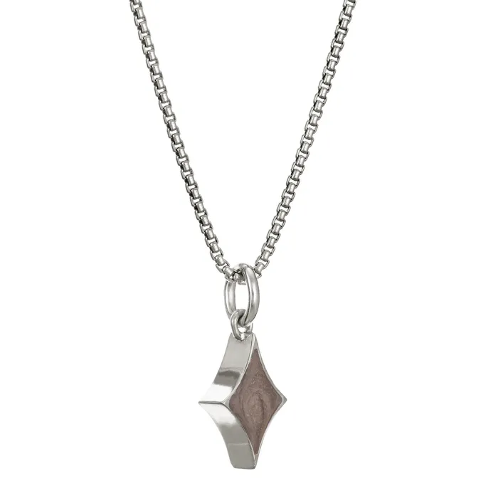 closebymejewelry Necklaces Small Diamond Cremation Necklace in Sterling Silver