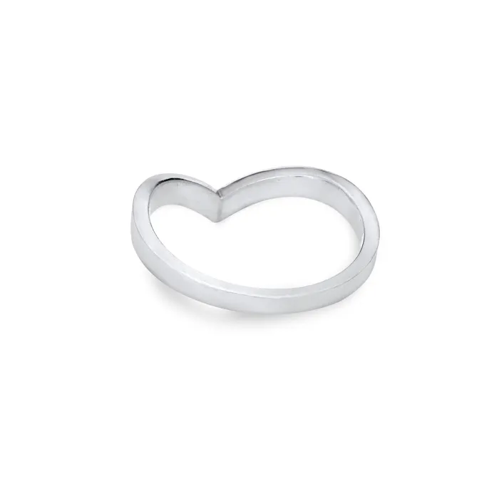 closebymejewelry Rings Chevron Companion Stacking Ring in 14K Gold