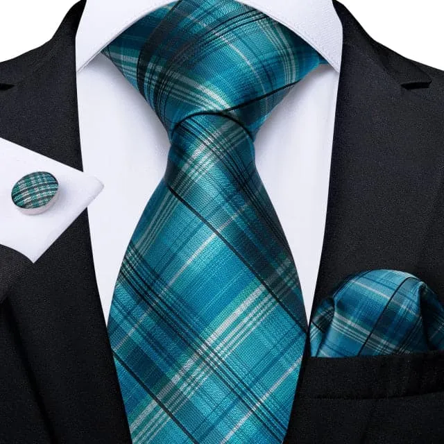 DBG VIP Design Collection Mens Fashion Deep Emerald Green Twill Design 100 Premium Quality Silk Ties Divine Inspiration Styles Earrings