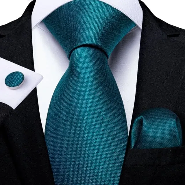 DBG VIP Design Collection Mens Fashion Deep Emerald Green Twill Design 100 Premium Quality Silk Ties Divine Inspiration Styles Earrings