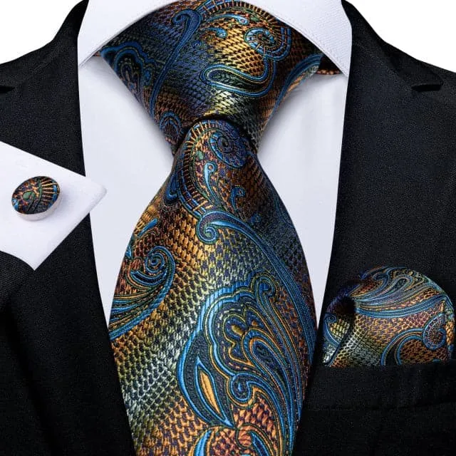 DBG VIP Design Collection Mens Fashion Deep Emerald Green Twill Design 100 Premium Quality Silk Ties Divine Inspiration Styles Earrings