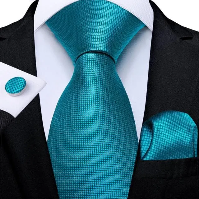 DBG VIP Design Collection Mens Fashion Deep Emerald Green Twill Design 100 Premium Quality Silk Ties Divine Inspiration Styles Earrings