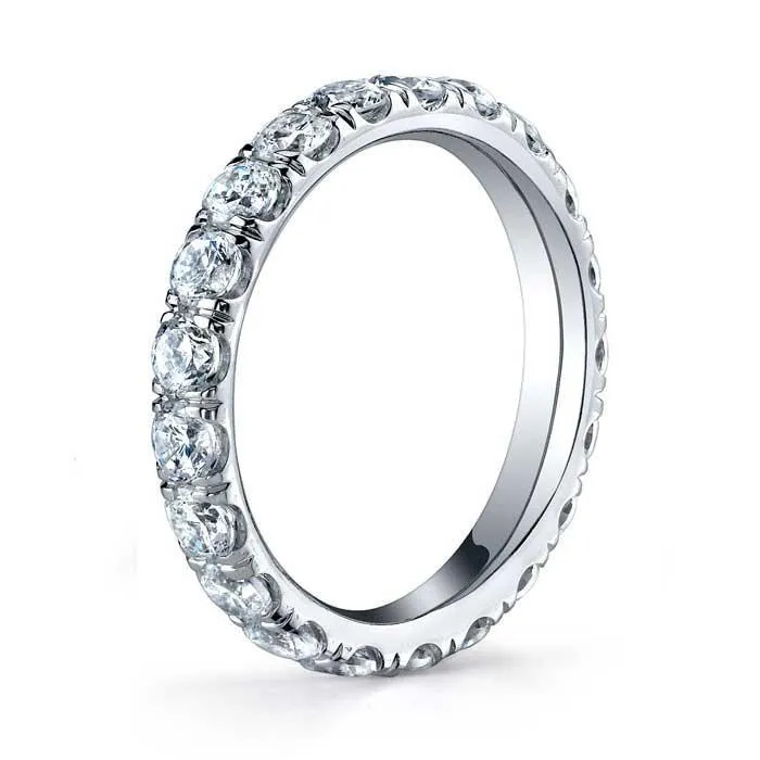 deBebians Rings 150cttw 25mm Forever One Moissanite U Pave Eternity Ring