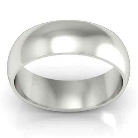 deBebians Rings Platinum Wedding Ring Domed 7mm