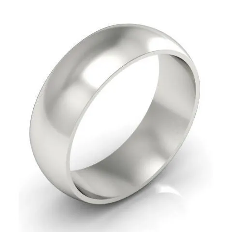 deBebians Rings Platinum Wedding Ring Domed 7mm