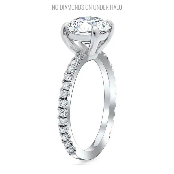 Diamond Accented Diamond Engagement Ring deBebians Rings