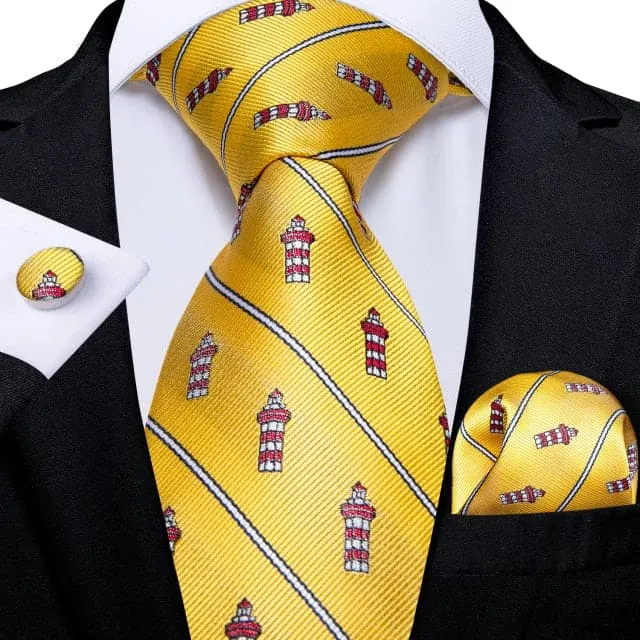 Divine Inspiration Styles Necklaces DBG VIP Design Collection Mens Fashion Golden Yellow Plaid 100 Premium Quality Silk Ties