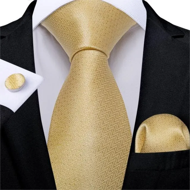 Divine Inspiration Styles Necklaces DBG VIP Design Collection Mens Fashion Golden Yellow Plaid 100 Premium Quality Silk Ties