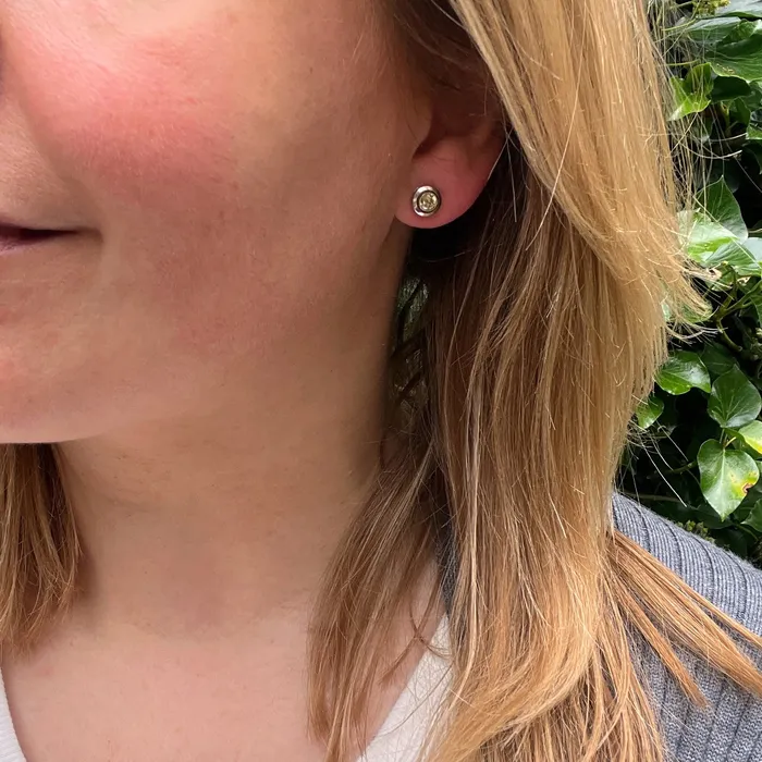 Earrings 21stfinds Diamond Target Solitaire Single Earring 035 carats Stickpin Conversion