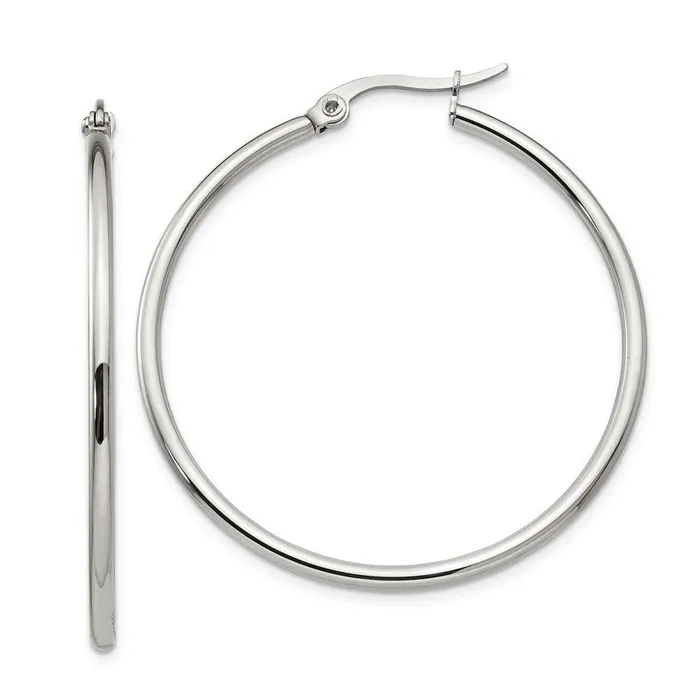 Earrings Chisel Stainless Steel 4050mm Diameter Hoop Earrings