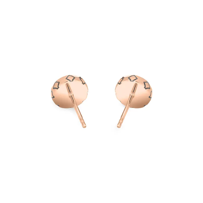 Earrings closebymejewelry Detailed Circle Stud Cremation Earrings in 14K Rose Gold