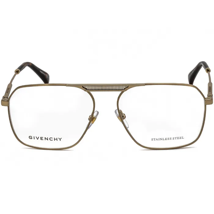 Earrings Givenchy Givenchy Mens Eyeglasses GoldHavana Geometrical Metal Frame GV 0118 0J5G 00
