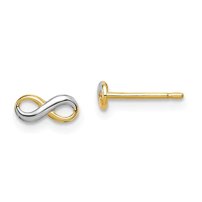 Earrings Jewelry Madi K Kids 14k wRhodium Infinity Post Earrings