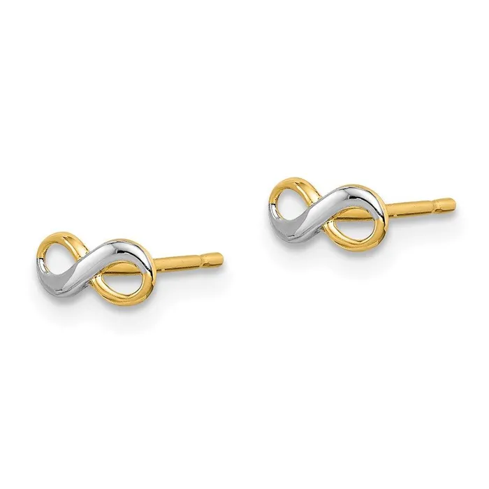 Earrings Jewelry Madi K Kids 14k wRhodium Infinity Post Earrings