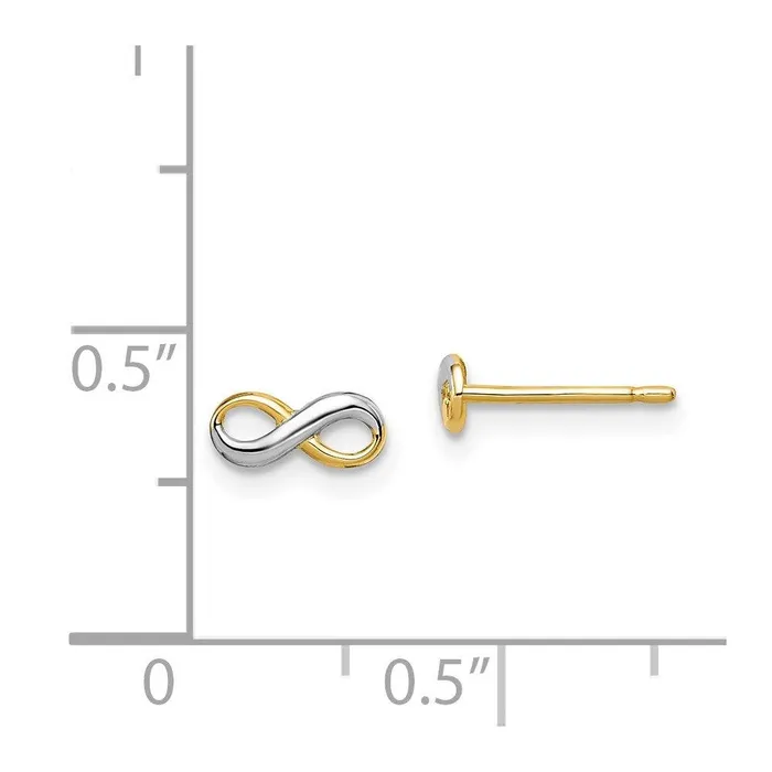 Earrings Jewelry Madi K Kids 14k wRhodium Infinity Post Earrings