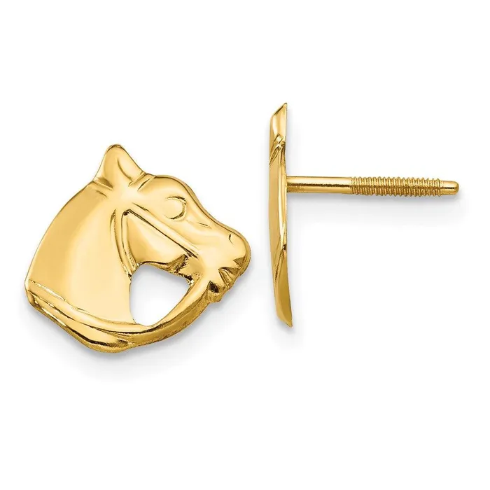 Earrings Madi K Kids 14k Horse Head Earrings Jewelry