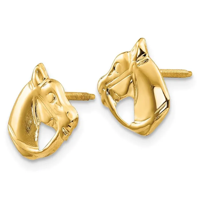 Earrings Madi K Kids 14k Horse Head Earrings Jewelry