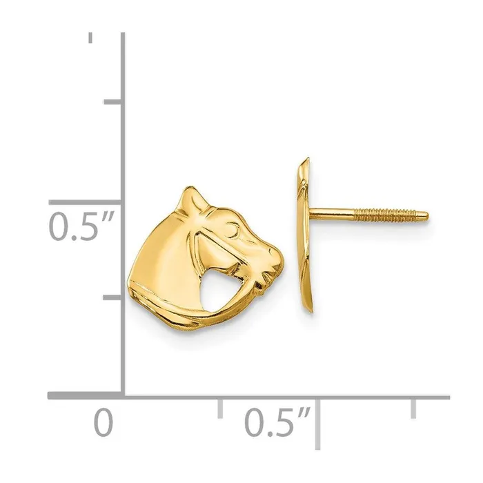 Earrings Madi K Kids 14k Horse Head Earrings Jewelry