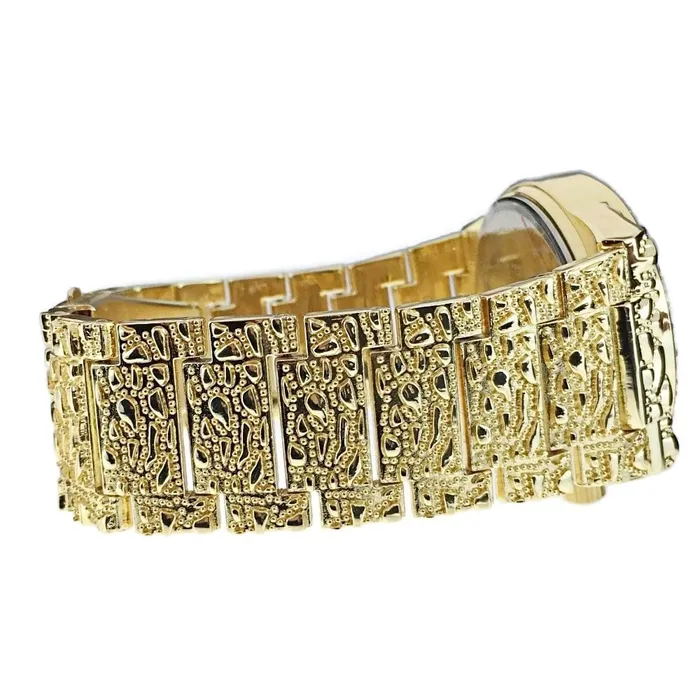 Earrings Mens Gold Finish Nugget Design Gold Nugget Watch Bling Cartel Admin