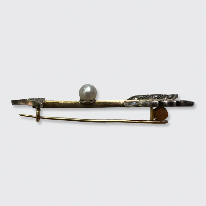 Earrings Victorian Pearl Diamond Arrow Brooch 21stfinds