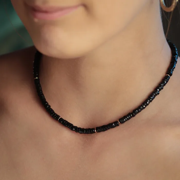 Earthly Abundance Jewelry Necklaces Black spinel necklace