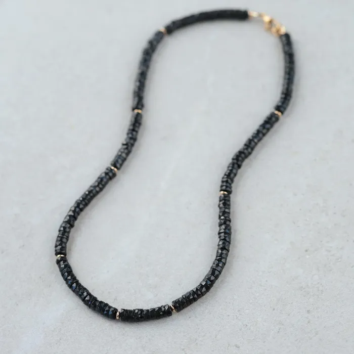 Earthly Abundance Jewelry Necklaces Black spinel necklace