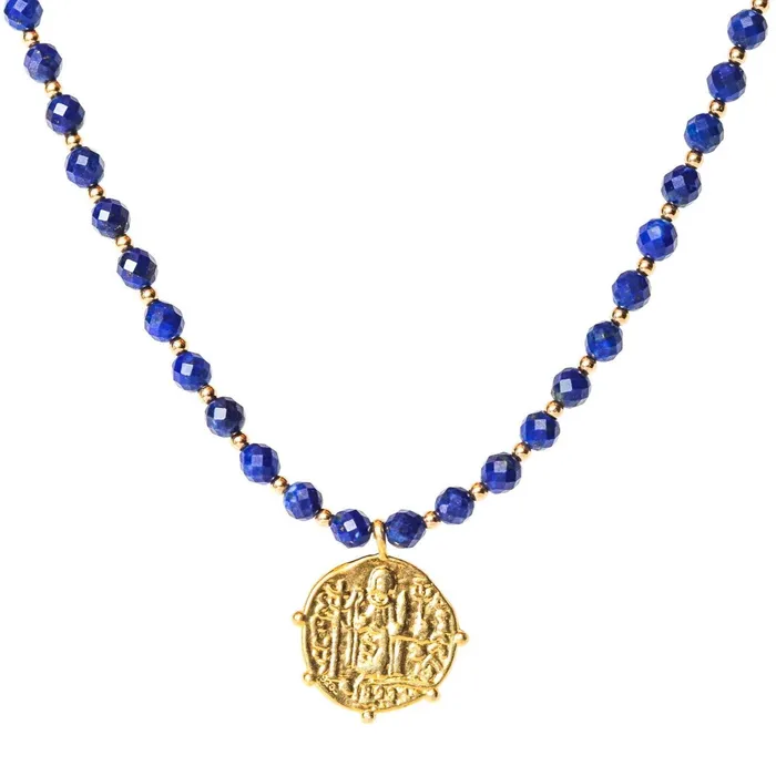 Earthly Abundance Jewelry Necklaces Lapis lazuli Greek Necklace